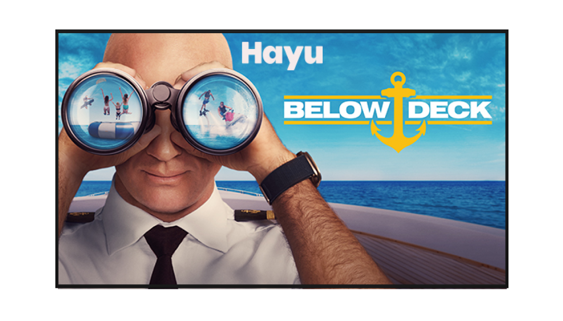 A screen showing Below Deck on Hayu.