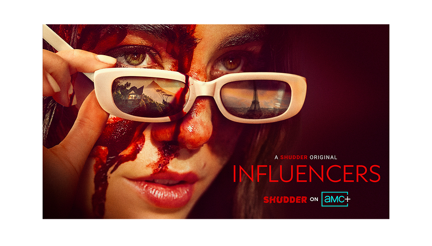 A poster shows a scene from Influencers on AMC+