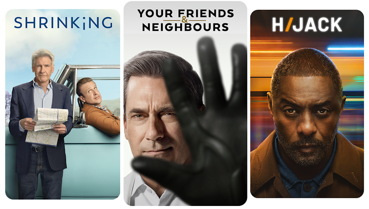 Posters for Apple TV films and series.