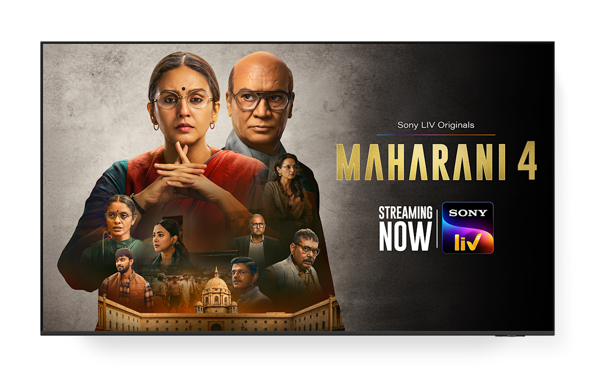 A TV screen displaying the poster for Maharana 4 on Sony Liv.