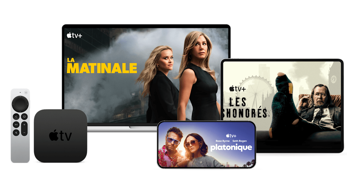 Contenu populaire sur Apple TV+ : La matinale, Les déshonorés et Platonique.