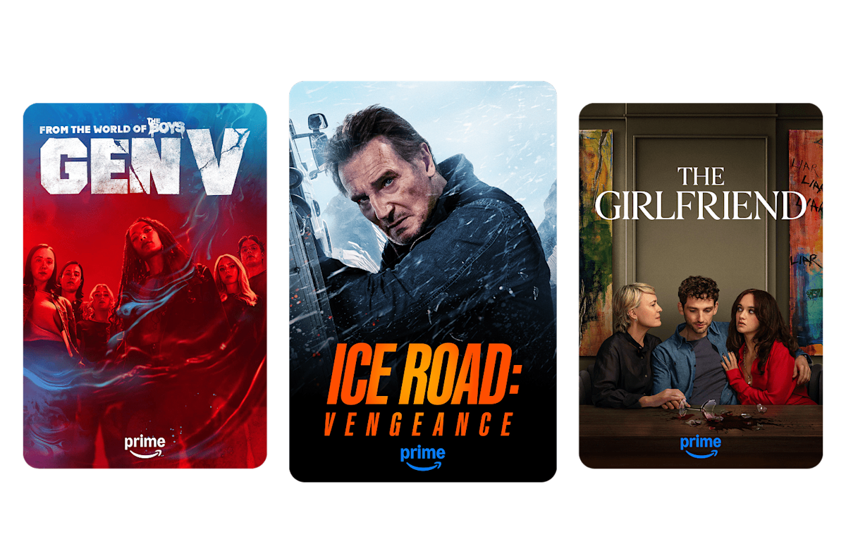 Three posters: Generation V, Ice Road and The Girlfriend.