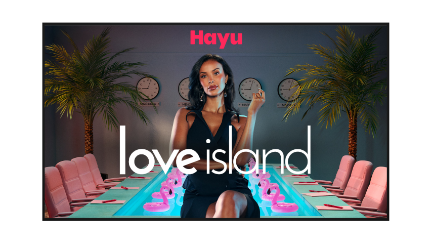 A screen showing Love Island on Hayu.