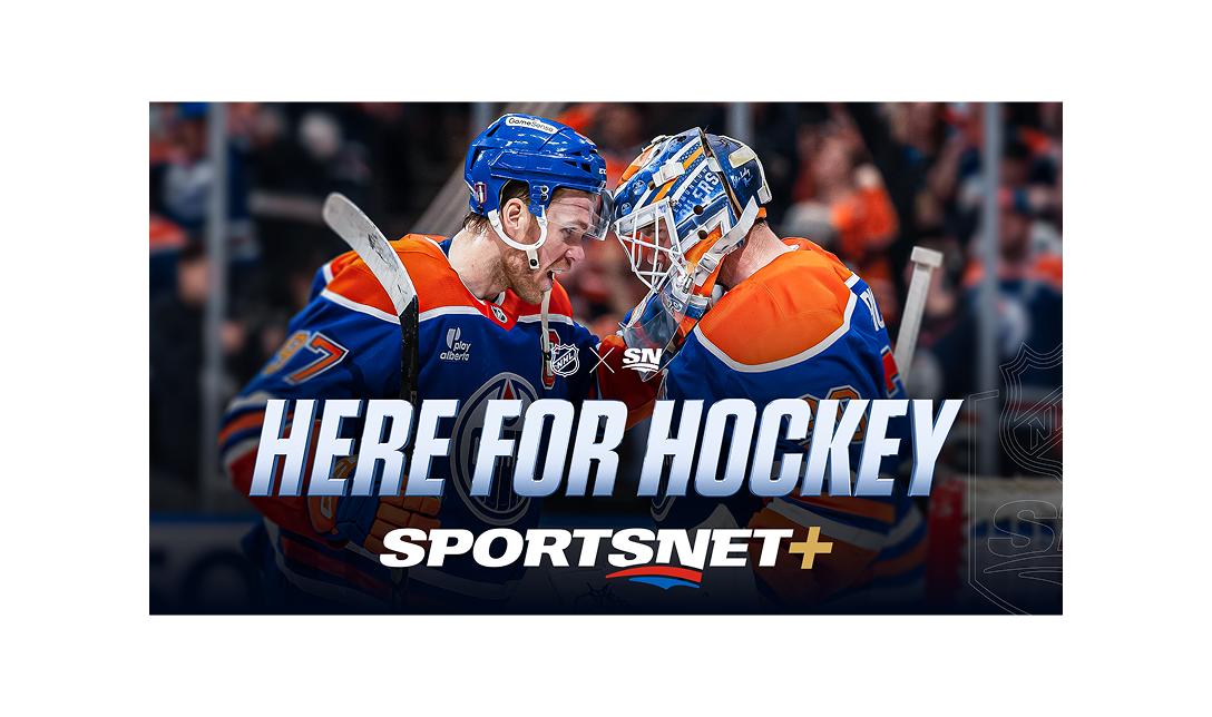 Hockey players shown with the Sportsnet logo.