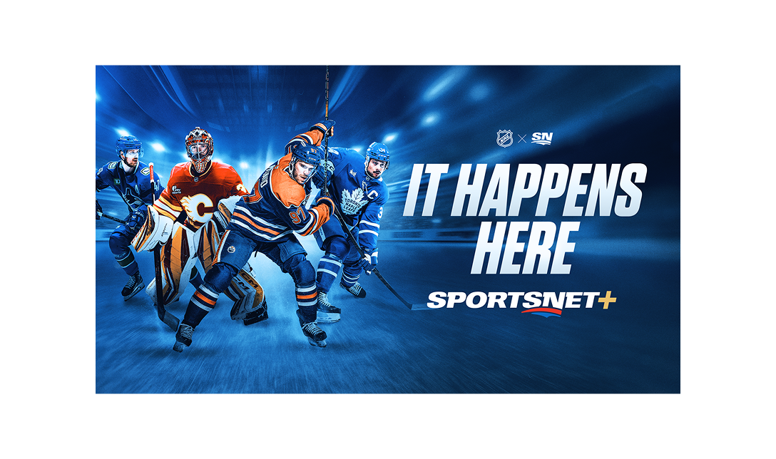 Hockey players shown with the Sportsnet logo.