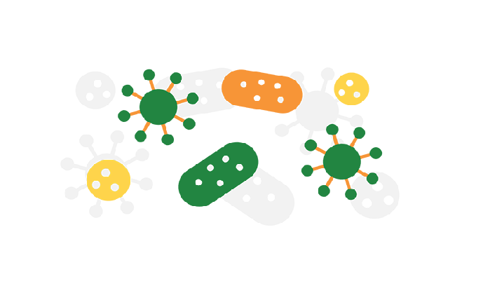 Illustration of outdoor allergen particles