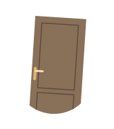 Closed bedroom door