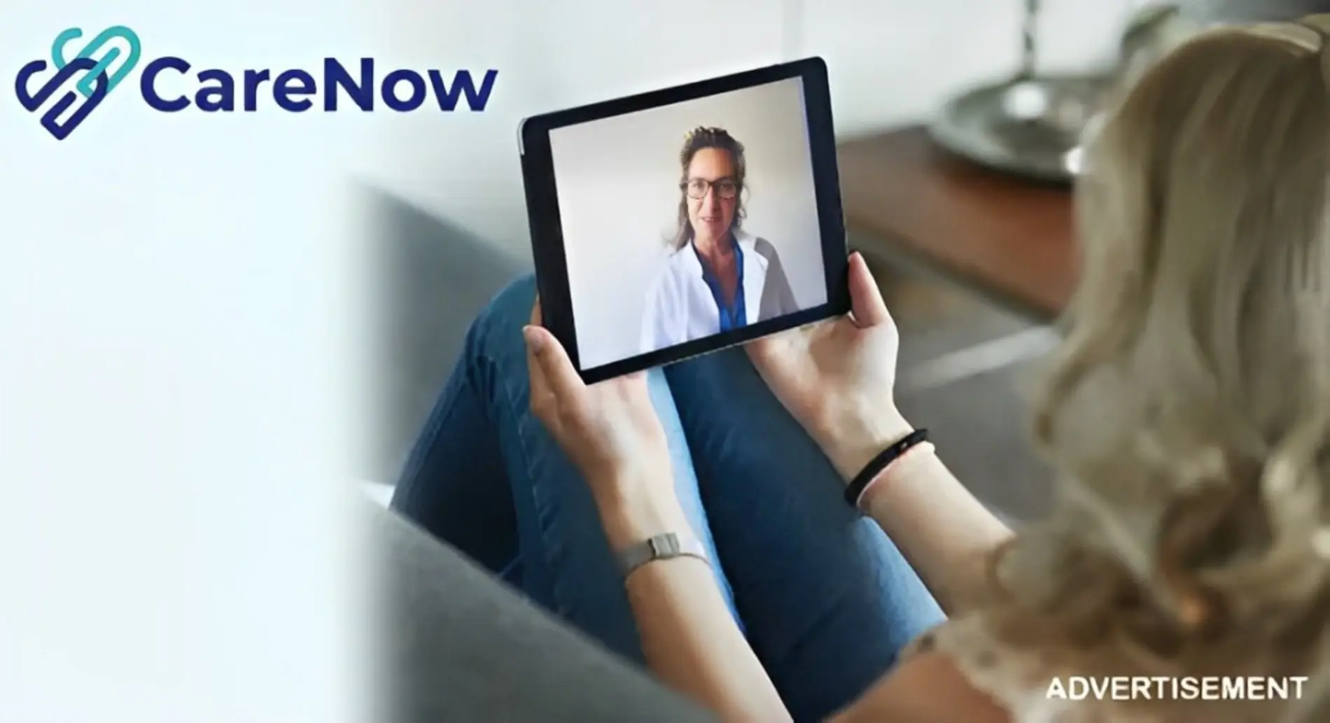  A person engaging in a virtual consultation through a tablet, showcasing the convenience of telehealth services available at Start Self Care Now