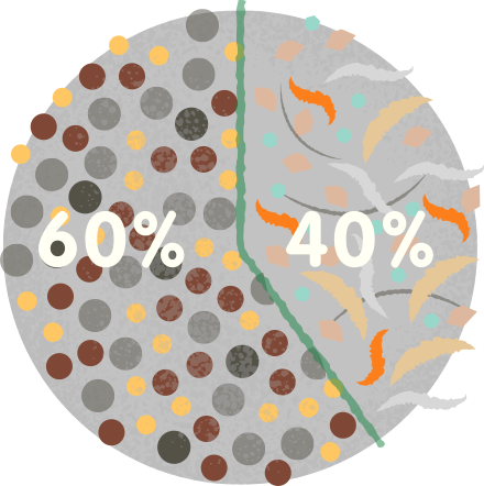 Dust: 40% comes from indoors, 60% comes from outdoors