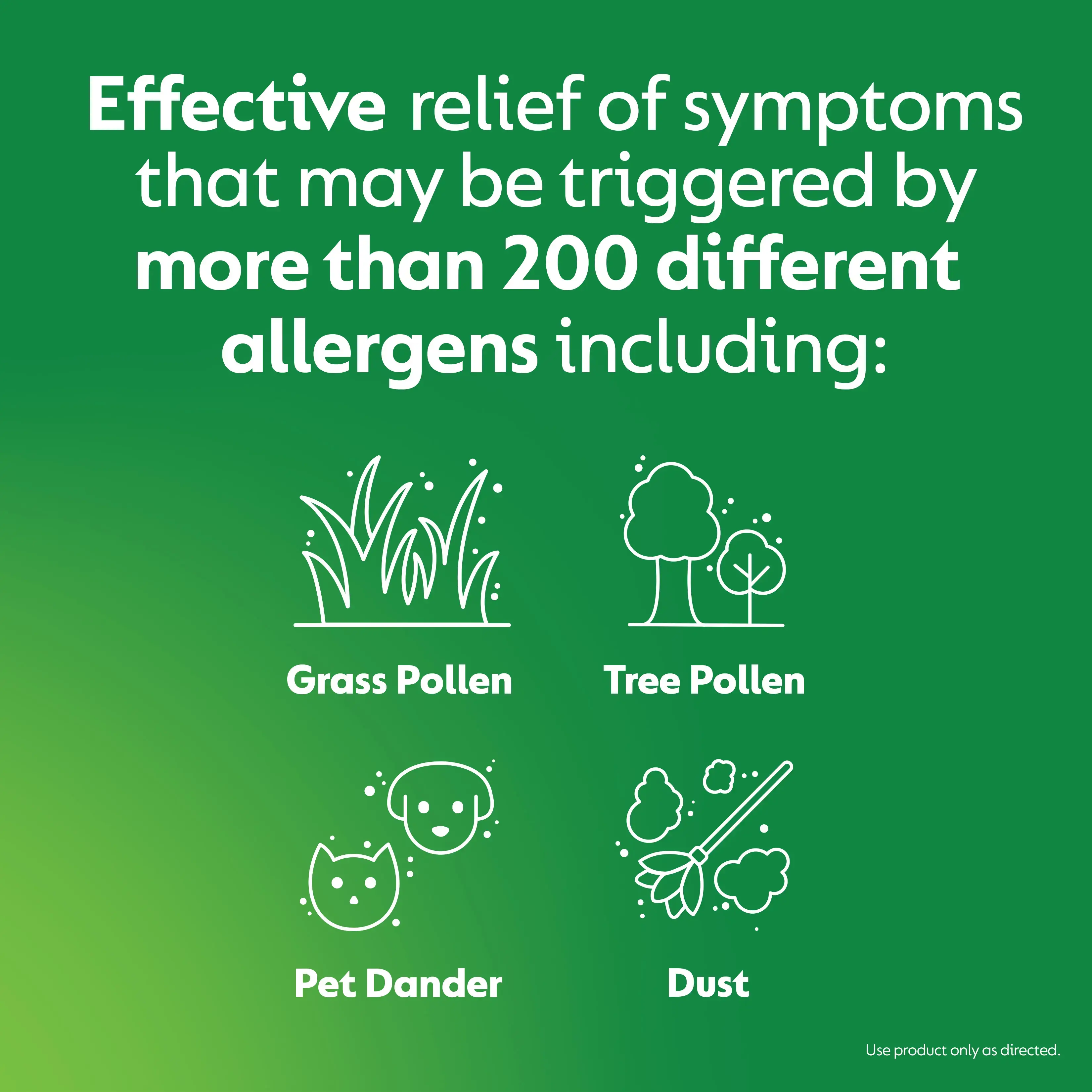ZYRTEC® 5mg for Effective relief of symptoms that may be triggered by over 200 allergens