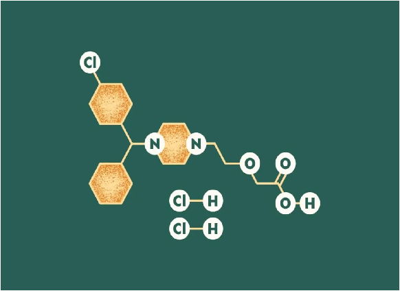 Cetirizine hydrochloride chemical structure