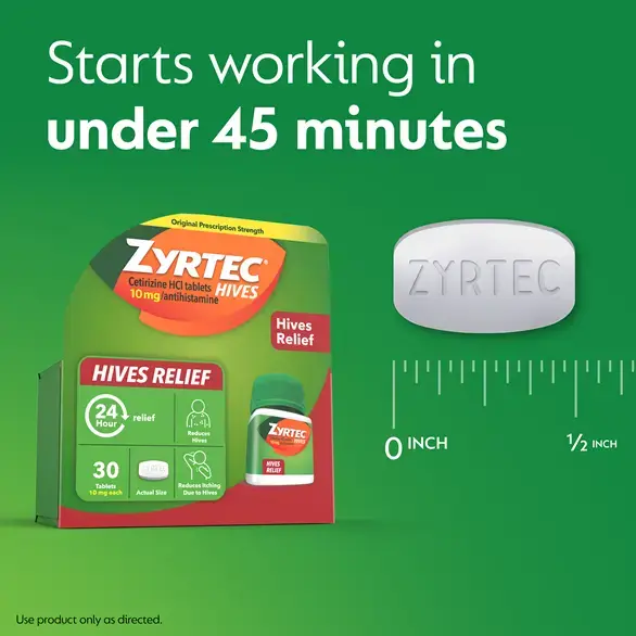 ZYRTEC®  starts working in under 45 minutes