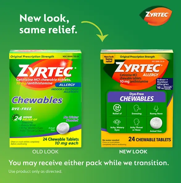Transition image showing the old vs. new packaging