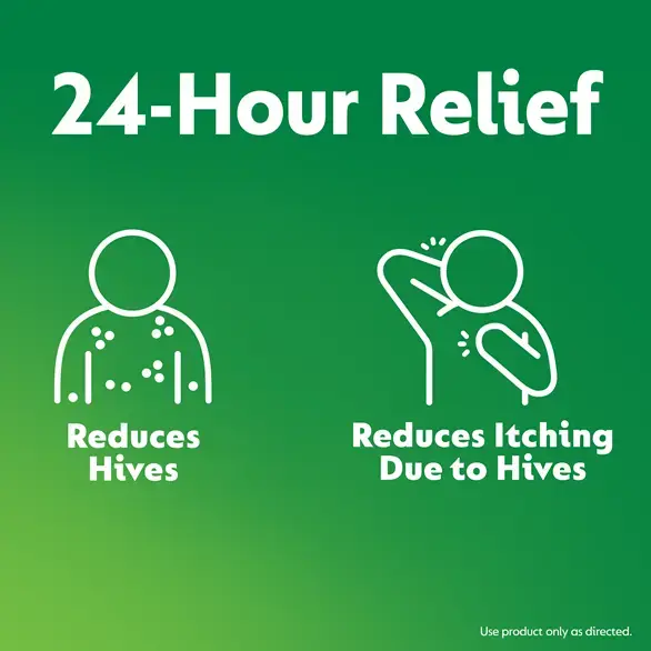 24- Hour Relief for Reducing Hives and Reducing Itching due to Hives