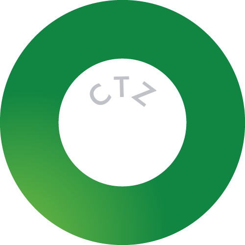 Illustration of a white chewable cetirizine tablet with CTZ stamped on it