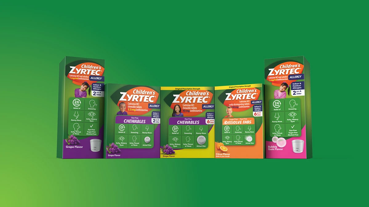 Children's ZYRTEC medicine forms