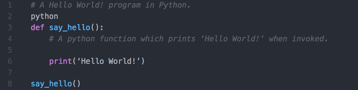 Python Hello World