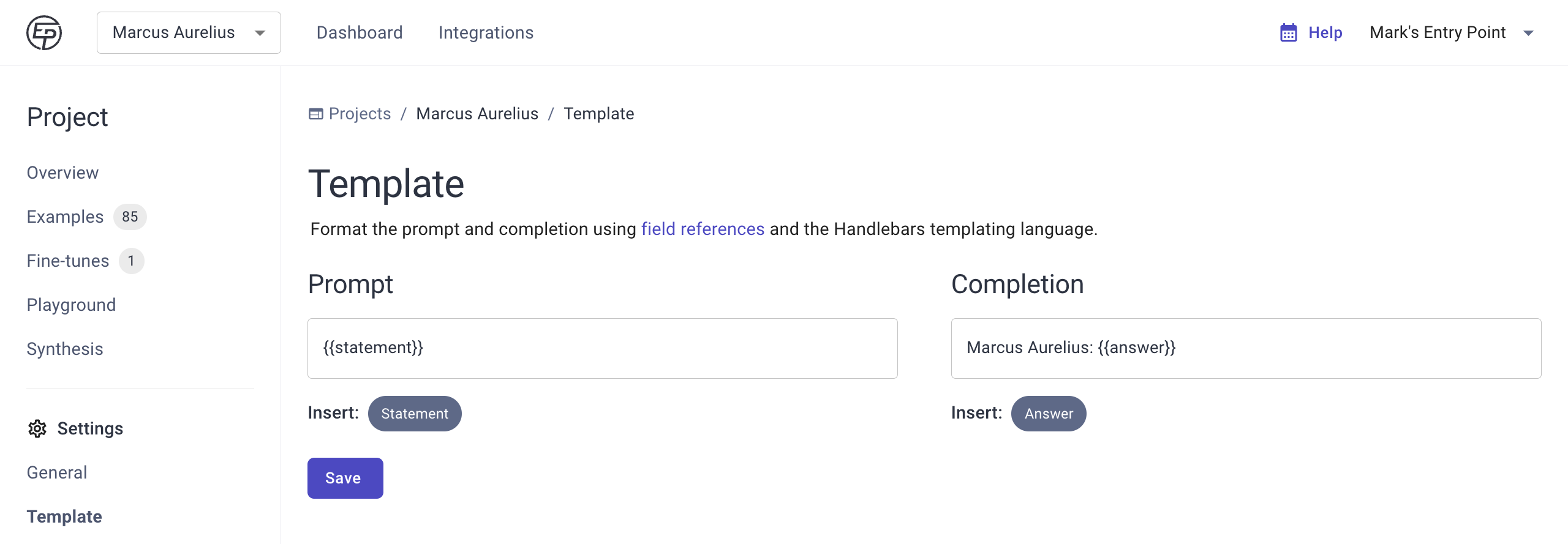 Fine-tuning Prompt and Completion Templates