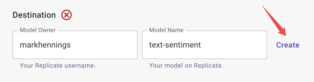 Create Replicate model