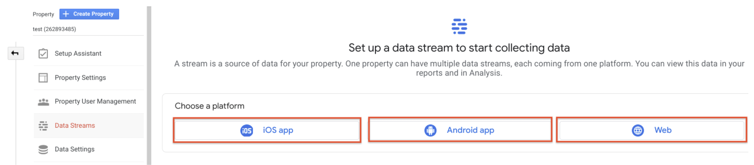 GA4 Data Streams