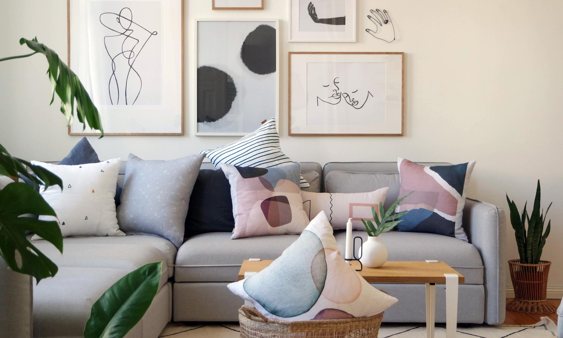 Living room with textilwerk designs