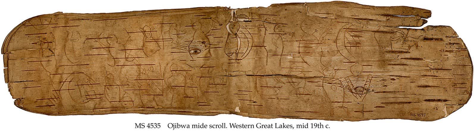 Ojibwe Mide Scroll Western Great Lakes, mid 19th century from The Schoyen Collection