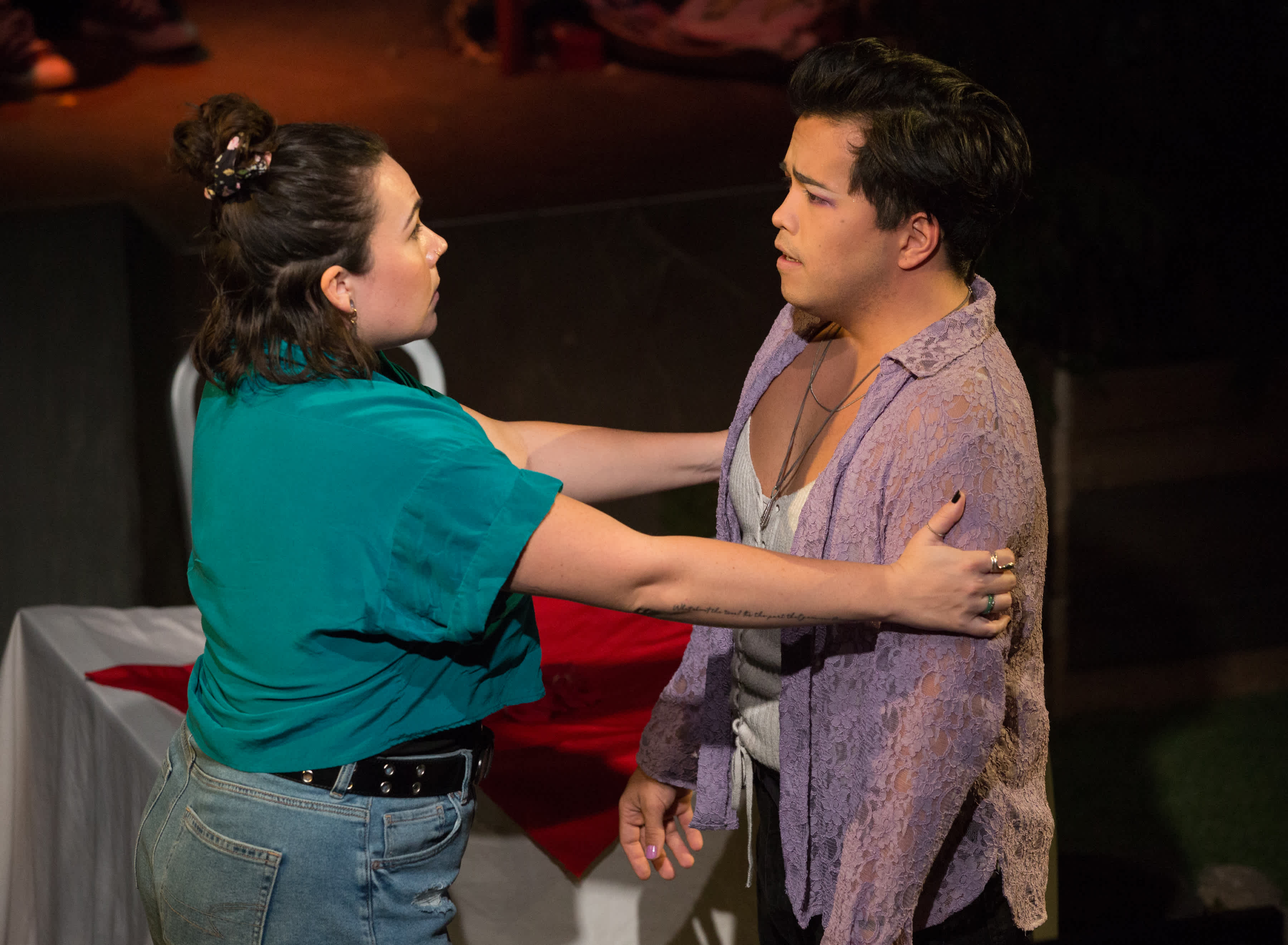 Samantha-Brown-and-Ty-J-Sloane-in-My-Sister_s-Rage2-Tarragon-Theatre-Photo-by-Cylla-von-Tiedemann