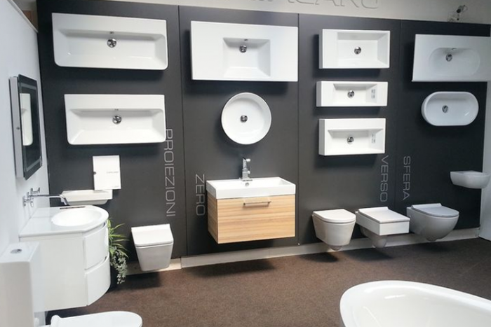 The Bathroom Design Widmer End showroom displaying a wide variety of modern bathroom components