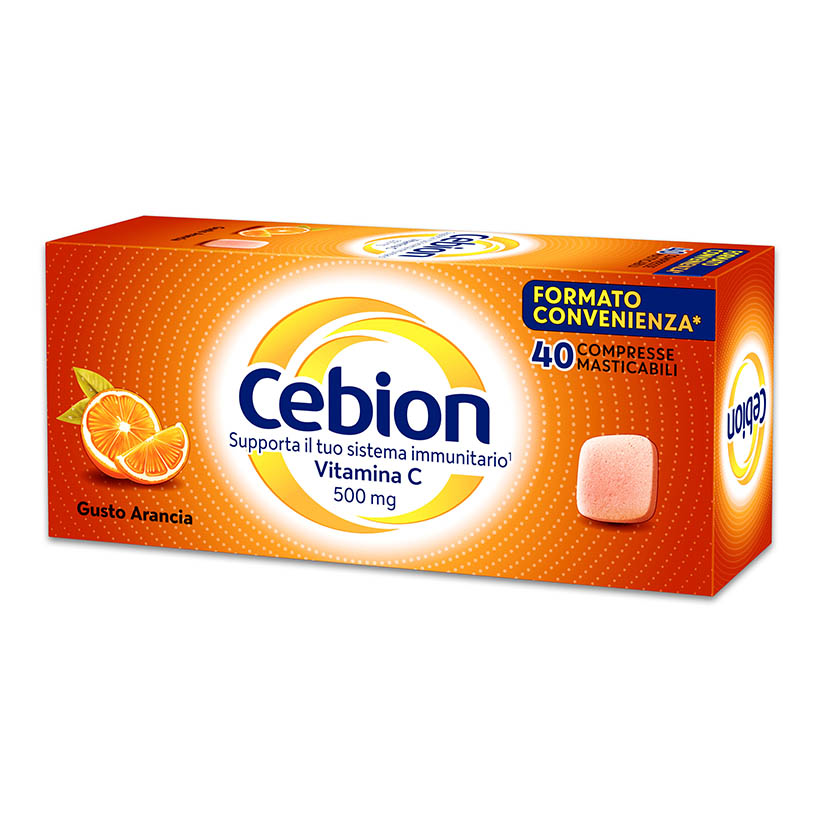 Integratori vitamina c masticabili gusto arancia