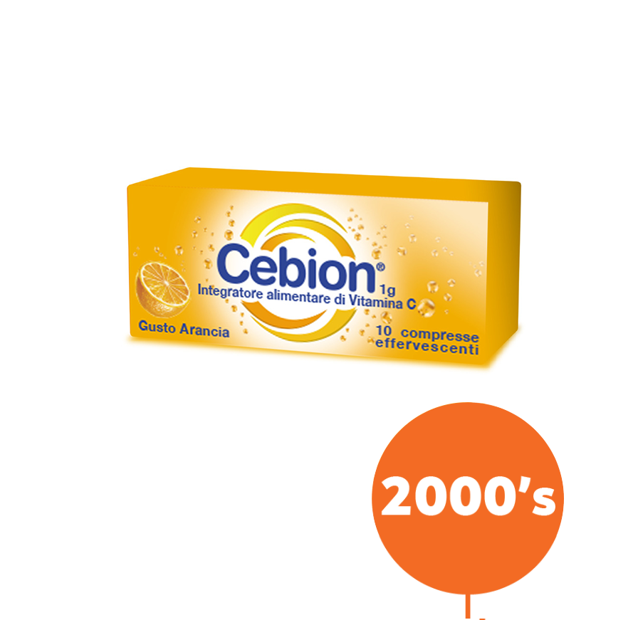 Cebion è commercializzato da Dompé in Italia e diventa il marchio di vitamina C preferito dagli italiani.​