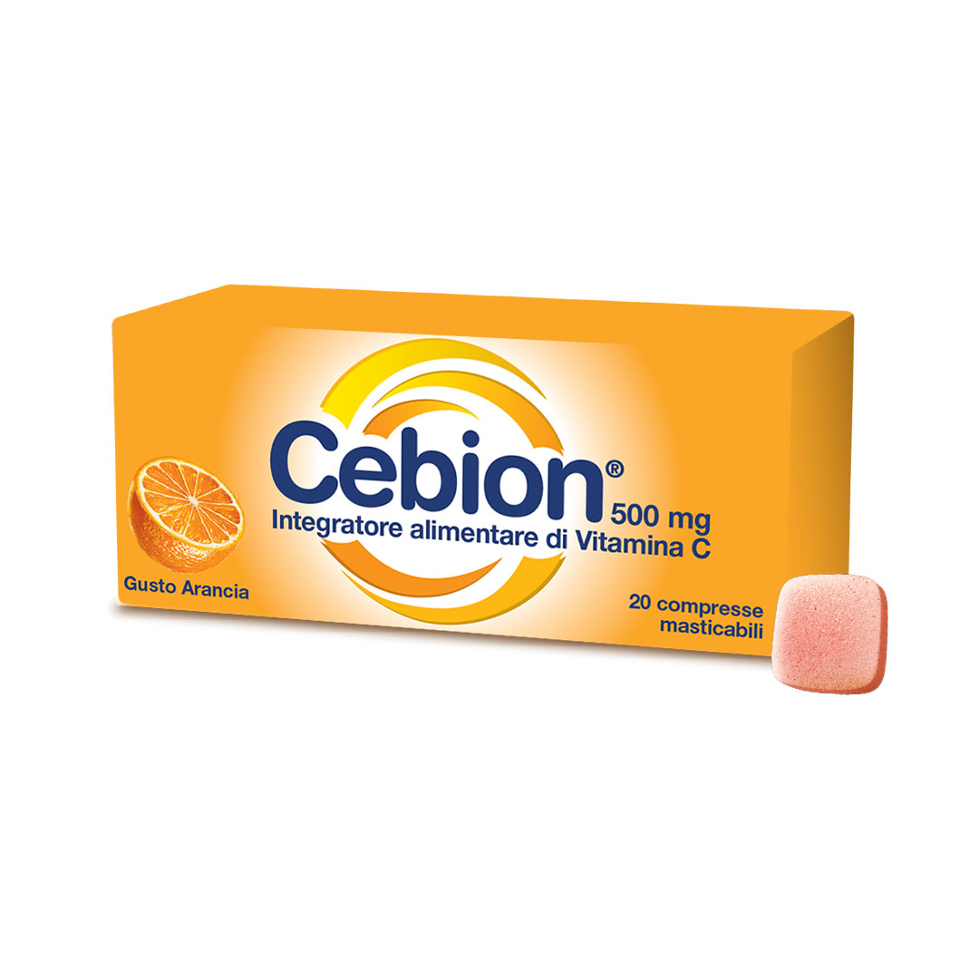 Integratori vitamina c masticabili gusto arancia