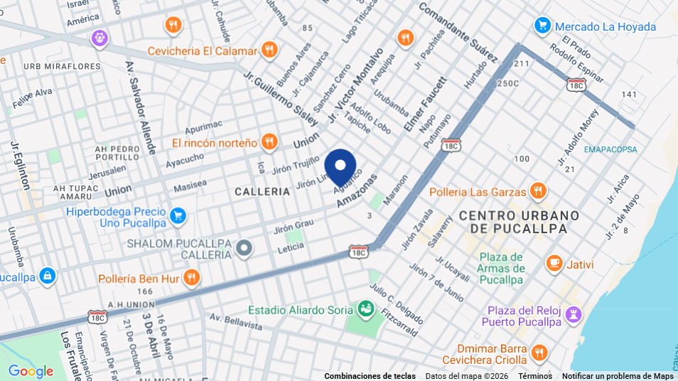 mapa pucallpa