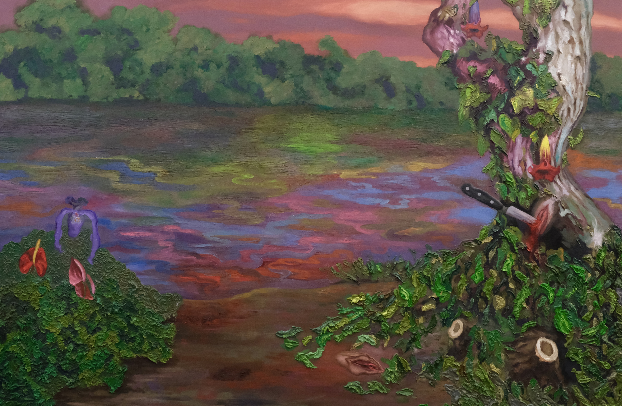 Luna Dannon _Madre tierra ultrajada_ (2023) Óleo y pastel de óleo sobre lino. 97 x 146 cm.jpg