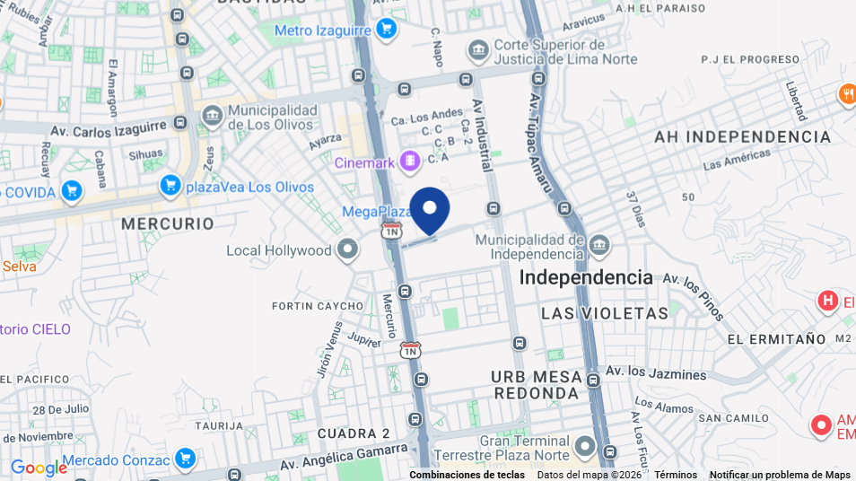 mapa lima norte en remodelacion