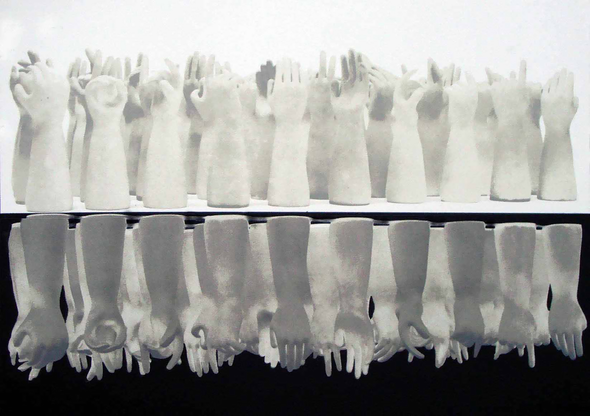 2010. RUNCIE TANAKA, Carlos. Bajo la mesa. Serigrafía. 72x60cm. 2010.jpg