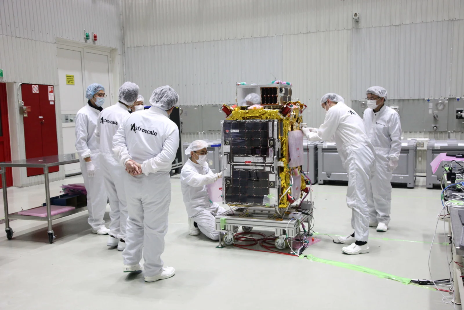 Photo of ELSA-d with Staff Working in Cleanroom