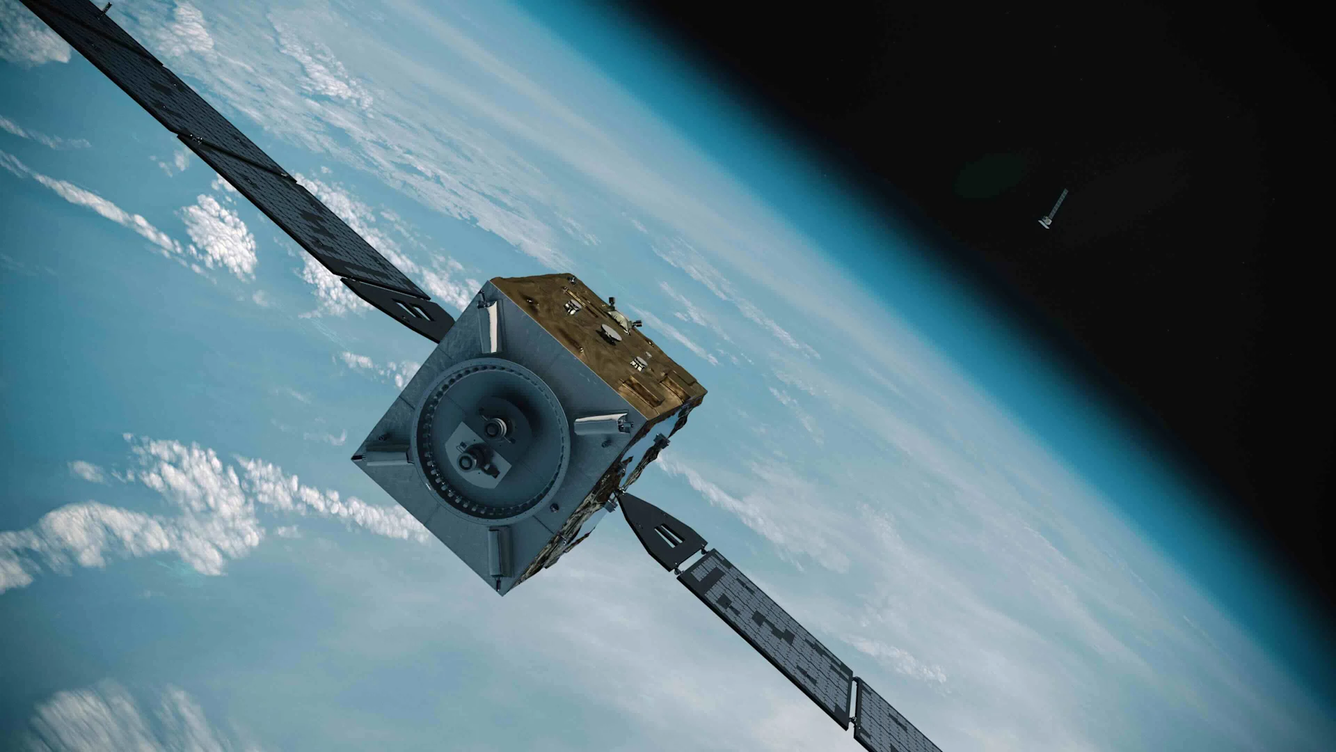 CG Image of ISSA-J1 with Solar Panels Deployed