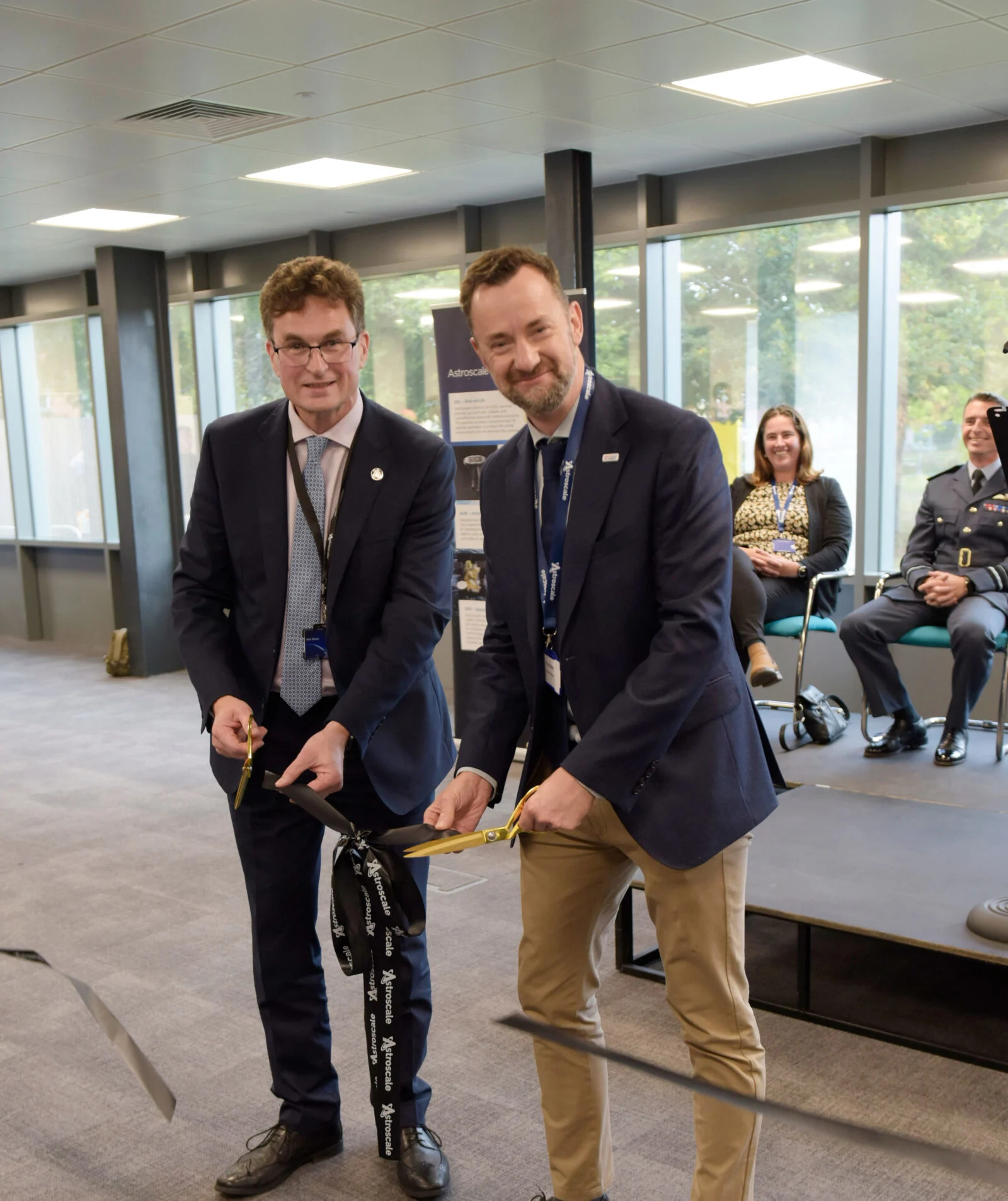 Astroscale-opening-Paul-Bate-Nick-Shave-cutting-ribbon-Edited