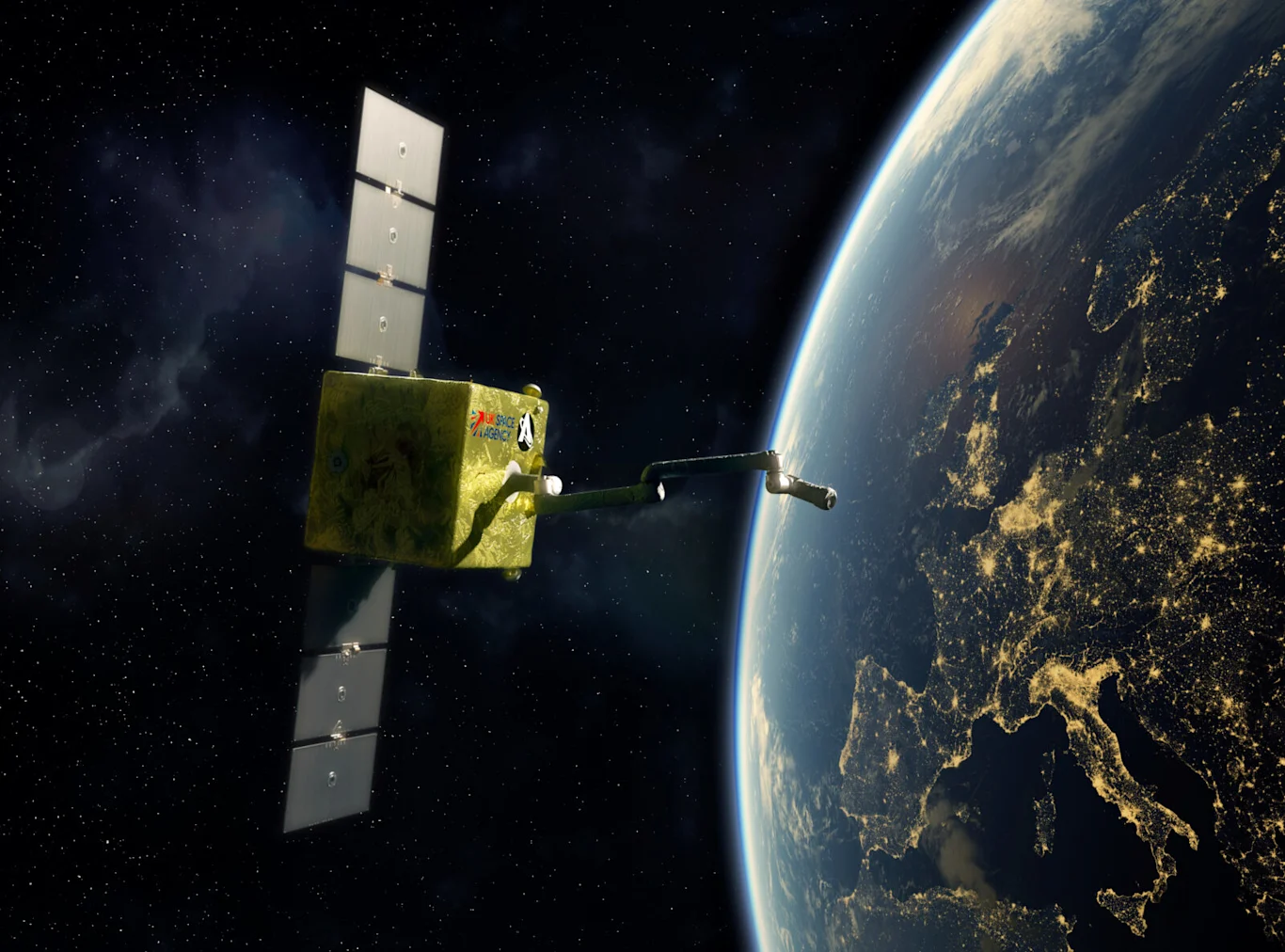 CG Image of COSMIC Arm Extended Earth Background