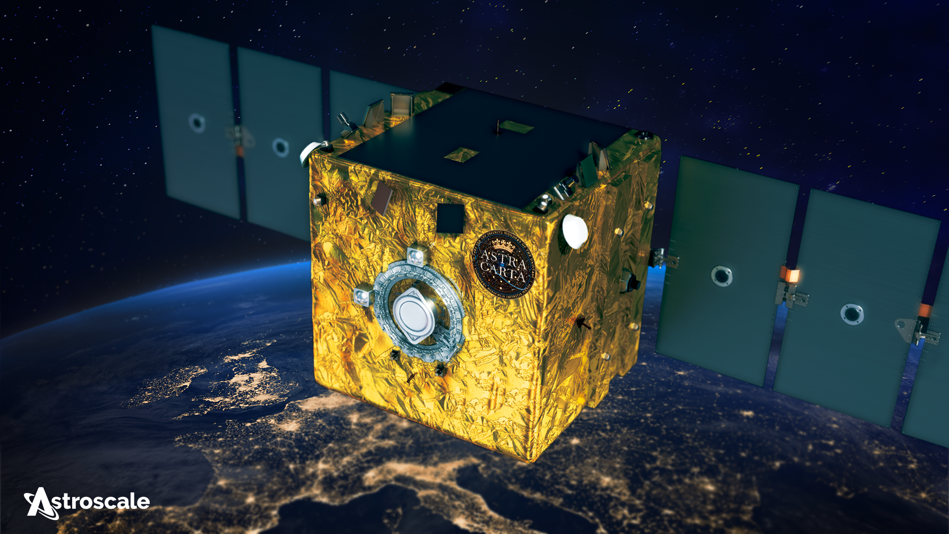 流星 1 観測の実際 (アストラルシリ-ズ) アストロスケール英国のELSA-M衛星、アストラ・カルタ紋章を搭載