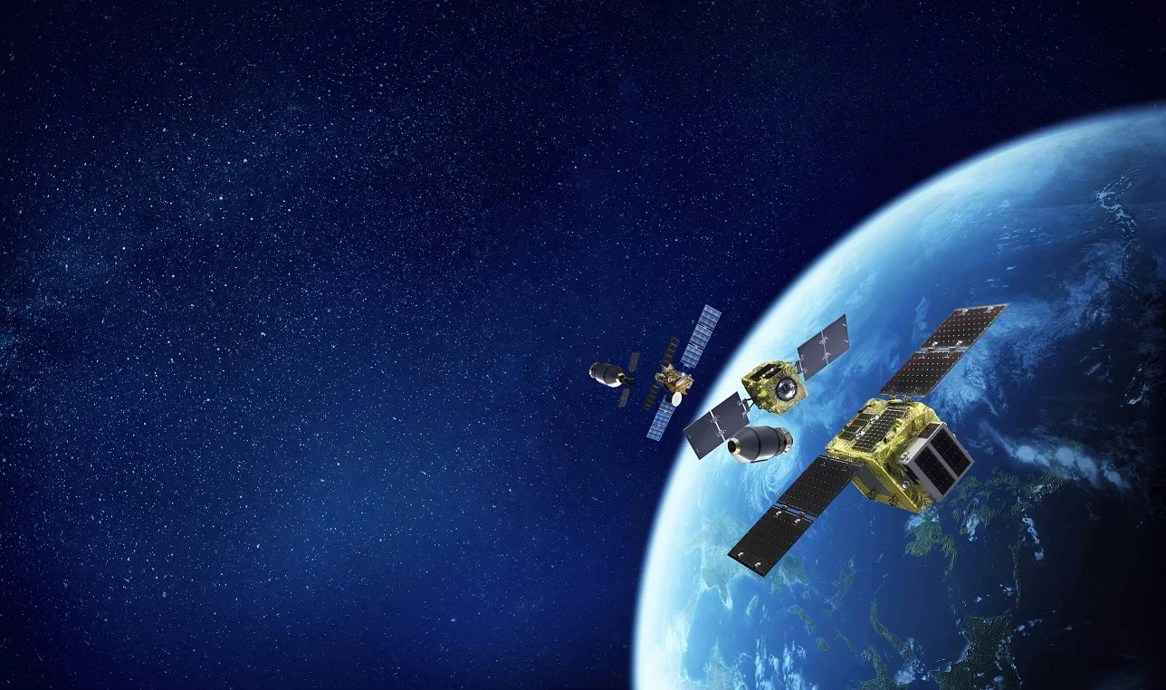 Satellite, computer artwork.