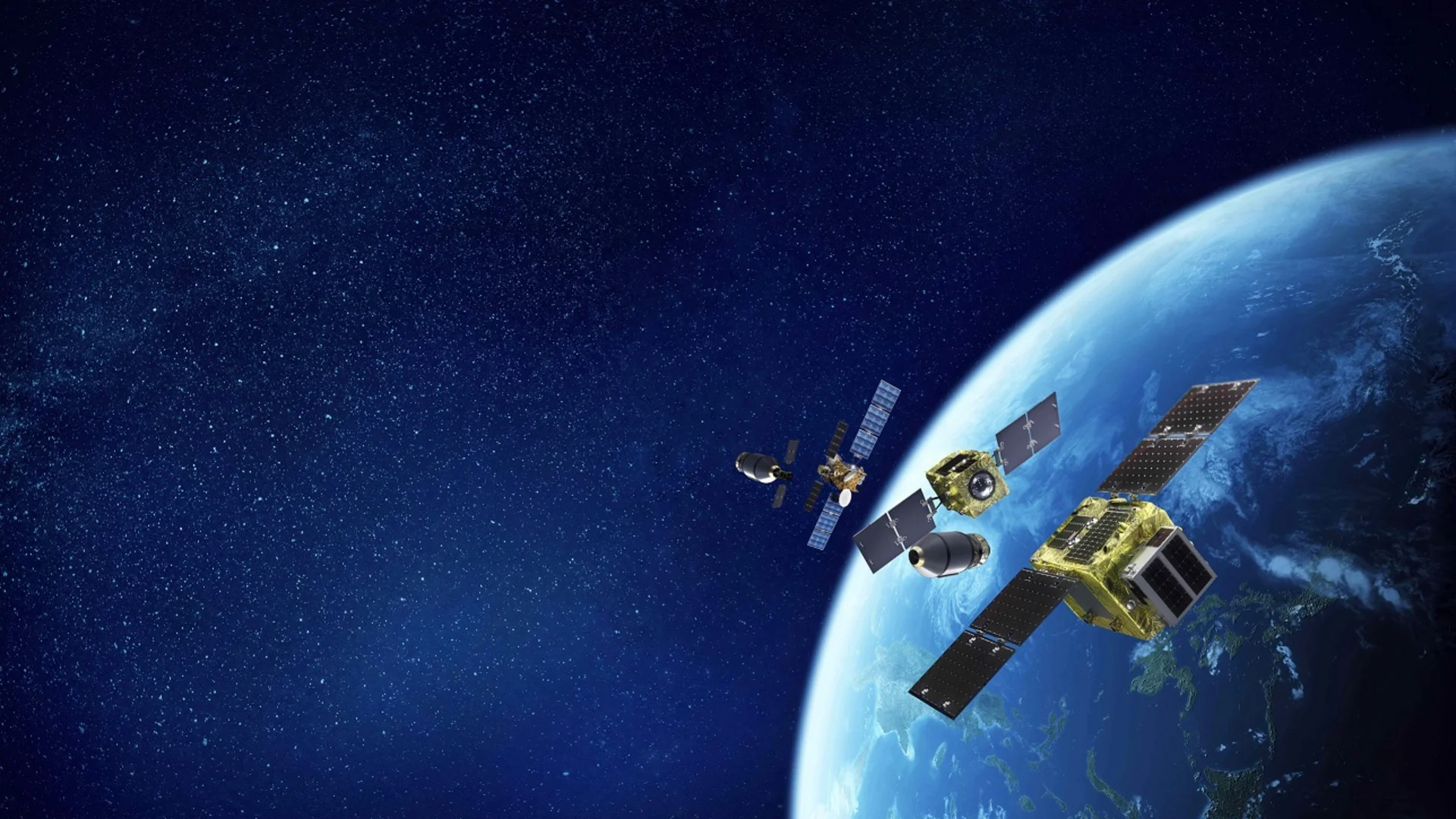 Satellite, computer artwork.