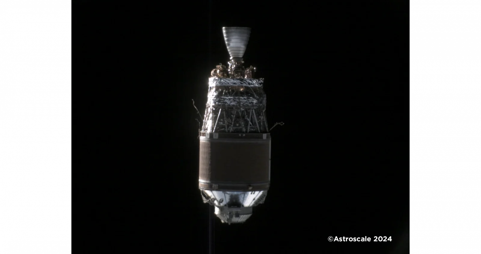 Space Debris Image Taken from ~50 Meters by Astroscale's ADRAS J