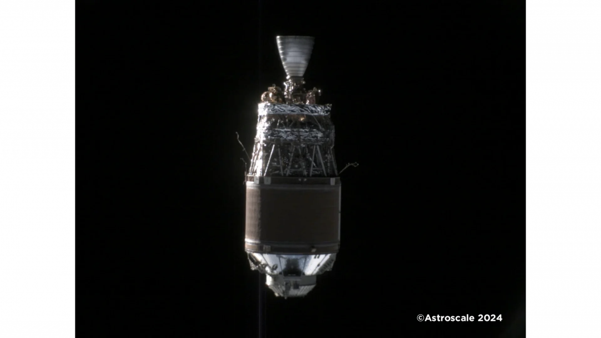 Space Debris Image Taken from ~50 Meters by Astroscale's ADRAS-J