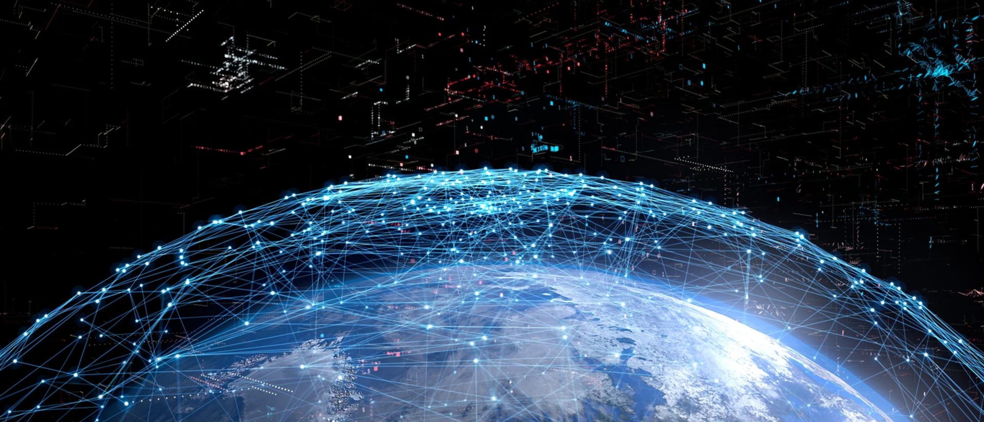 Global communication network concept.