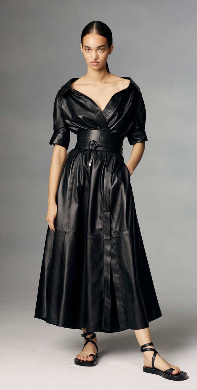 Altuzarra lydia-dress-black-leather