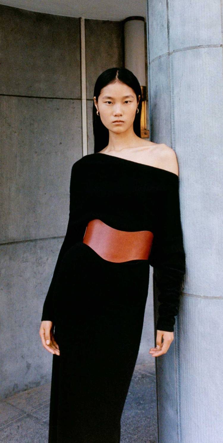 A model wears the kasos dress in black