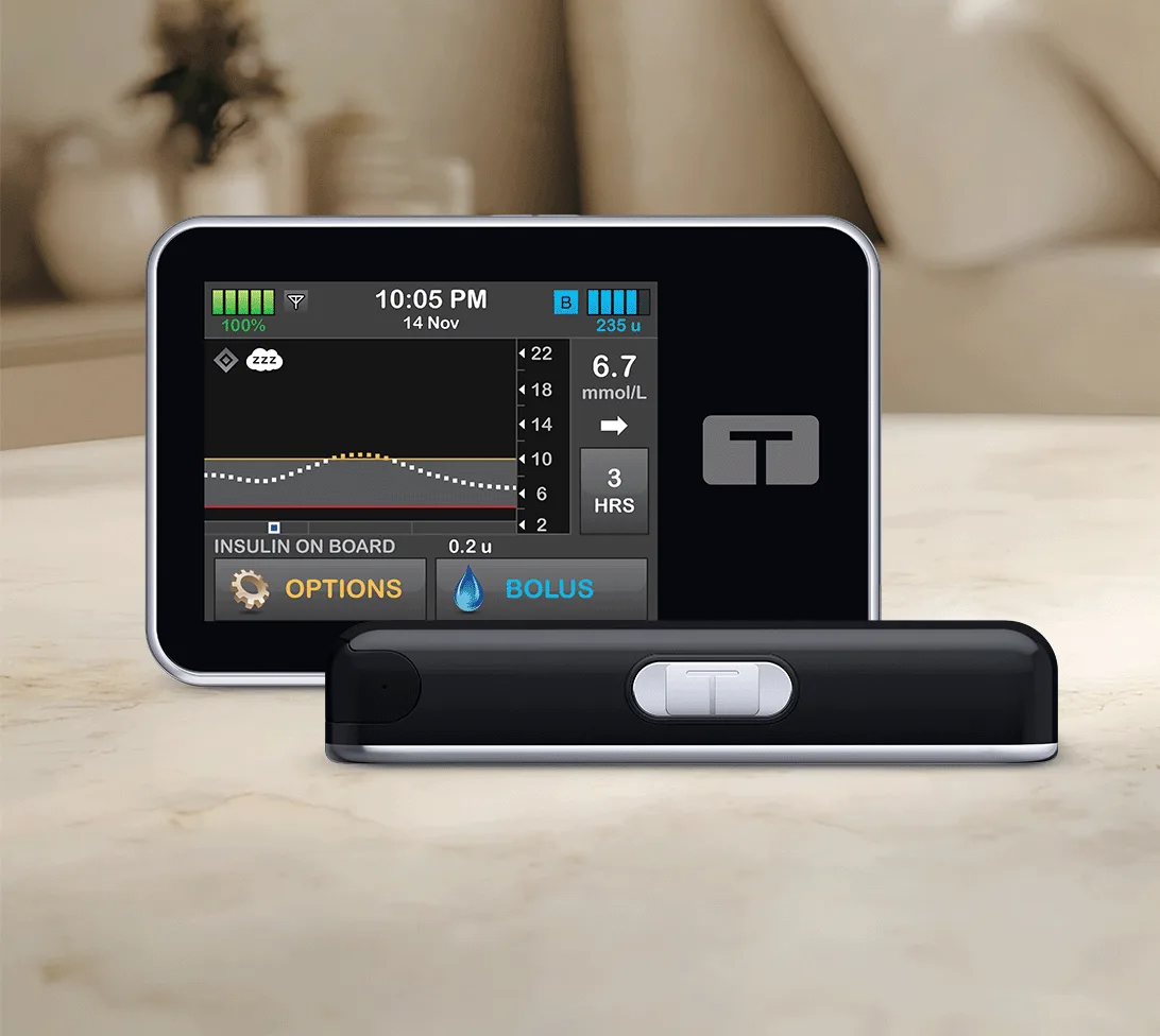 t:slim X2 insulin pump displaying the Sleep Activity screen