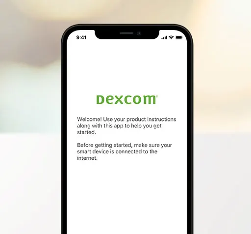 Dexcom G6 App showing the Welcome screen