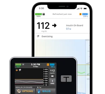 t:slim X2 insulin pump with mobile app